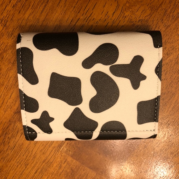Cow Print Wallet; Card Slots; Paper Money Slot; Inside Pocket; License Slot - Picture 5 of 7